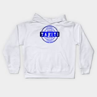 TAHITI Stamp Blue Paradise Kids Hoodie